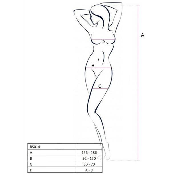 Passion - Bodystocking Rosso Donna Bs014 Taglia Unica