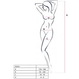 Passion - Bodystocking Donna Bs016 Bianco Taglia Unica
