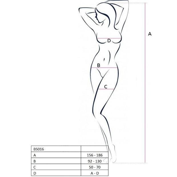Passion - Bodystocking Rosso Donna Bs016 Taglia Unica