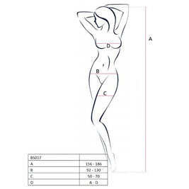 Passion - Bodystocking Donna Bs017 Nero Taglia Unica