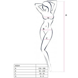 Passion - Bodystocking Donna Bs024 Nero Taglia Unica