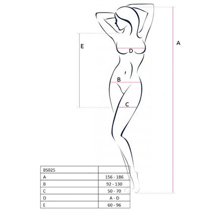 Passion - Bodystocking Donna Bs025 Abito Bianco Taglia Unica