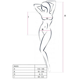 Passion - Bodystocking Rosso Donna Bs035 Taglia Unica