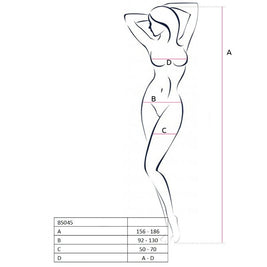 Passion - Bodystocking Donna Bs045 Nero Taglia Unica