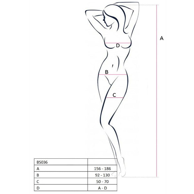 Passion - Bodystocking Rosso Donna Bs036 Taglia Unica