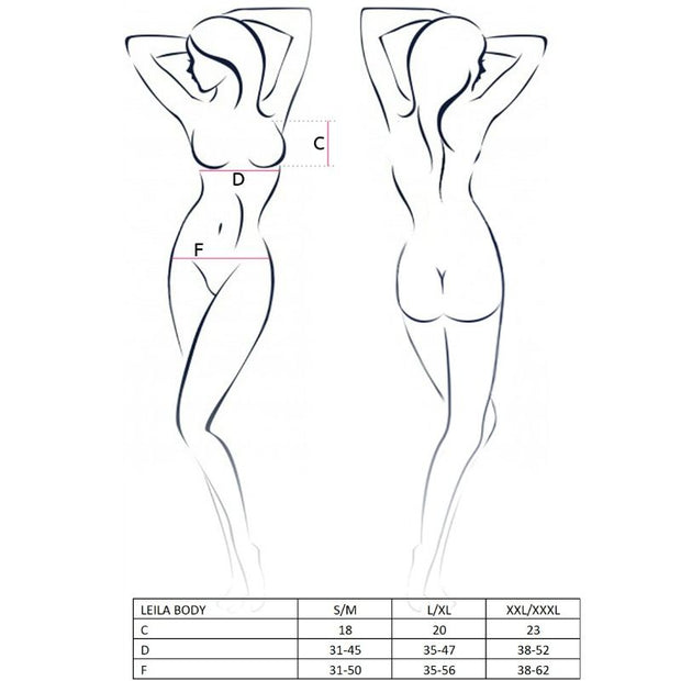 Passion - Donna Leila Teddy Nero Taglia L/Xl