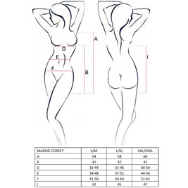 Passion - Corsetto Donna Maddie Negro Talla L/Xl