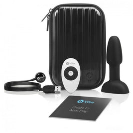 B-Vibe - Plug Anale Rimming Con Telecomando, Nero Piccolo