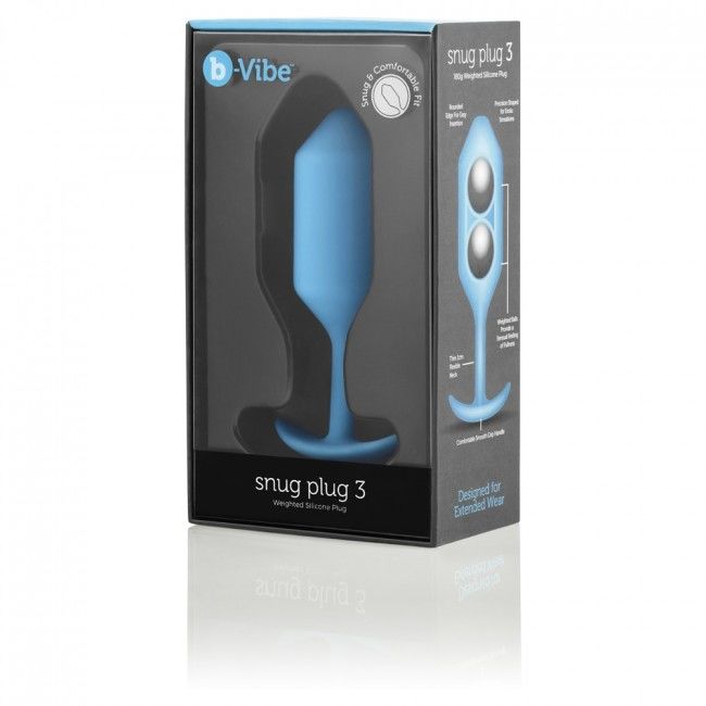 B-Vibe - Plug Anale Snug 3 Blu Cielo