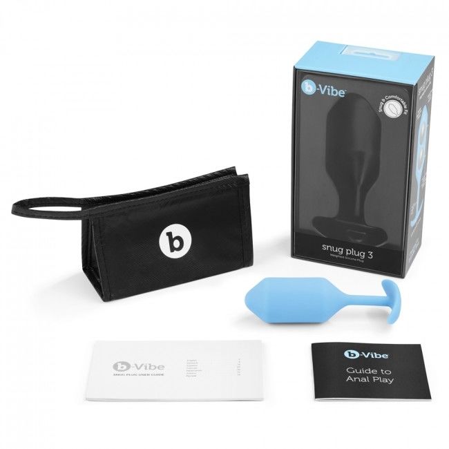 B-Vibe - Plug Anale Snug 3 Blu Cielo