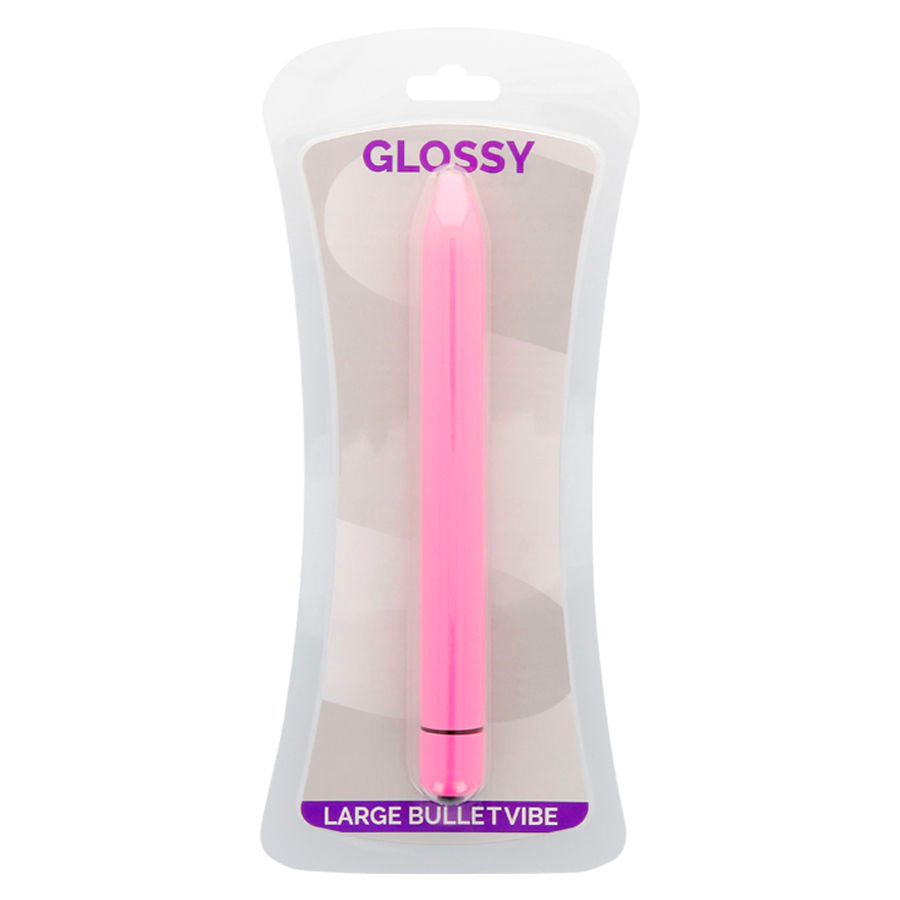 Glossy Vibratore Slim Deep Rose in Silicone Premium - immagine 3
