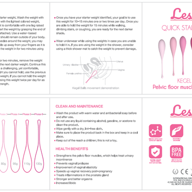 LESLIE - SET PER ALLENAMENTO MUSCOLI PELVICI  KEGEL FIT 6 PEZZI