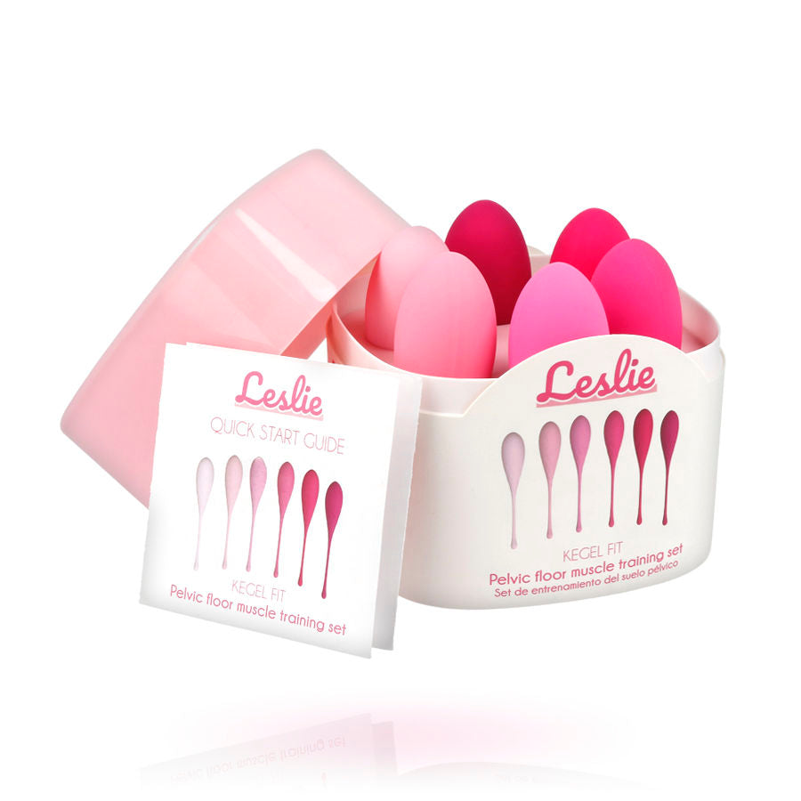 Leslie Set Allenamento Pavimento Pelvico 6 Pezzi in Silicone