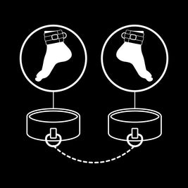 FETISH SUBMISSIVE - POLSINI ALLA CAVIGLIA IN PELLE VEGANA CON FODERA IN NOPRENE