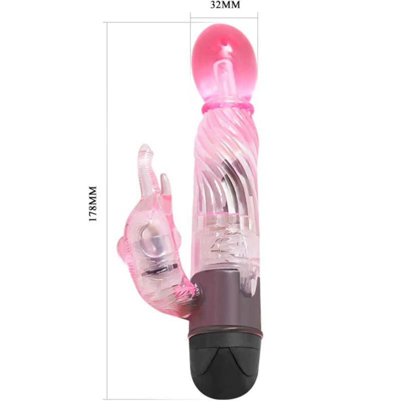 Baile Vibratore Rabbit Rosa Premium con 10 Modalità di Vibrazione - immagine 3
