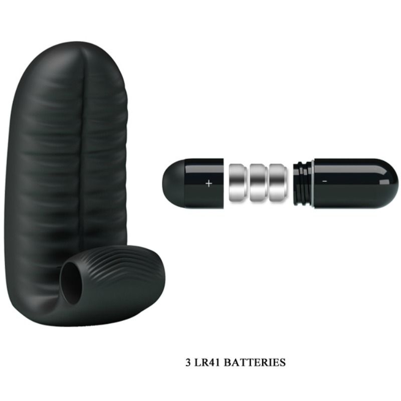 Pretty Love Abbott Stimolatore da Dito in Silicone Nero - immagine 5