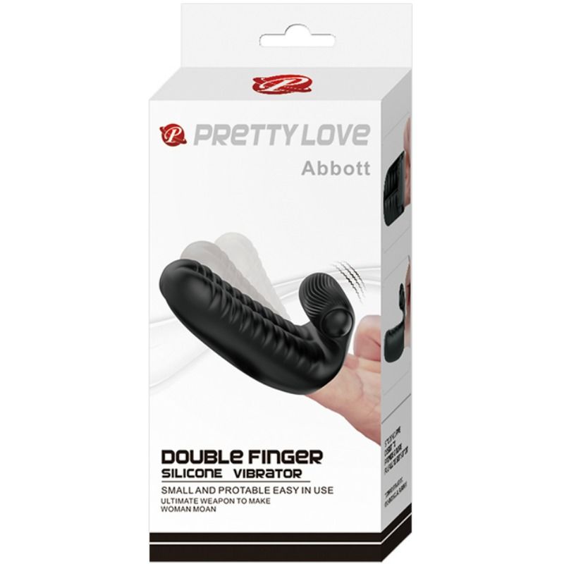 Pretty Love Abbott Stimolatore da Dito in Silicone Nero - immagine 6
