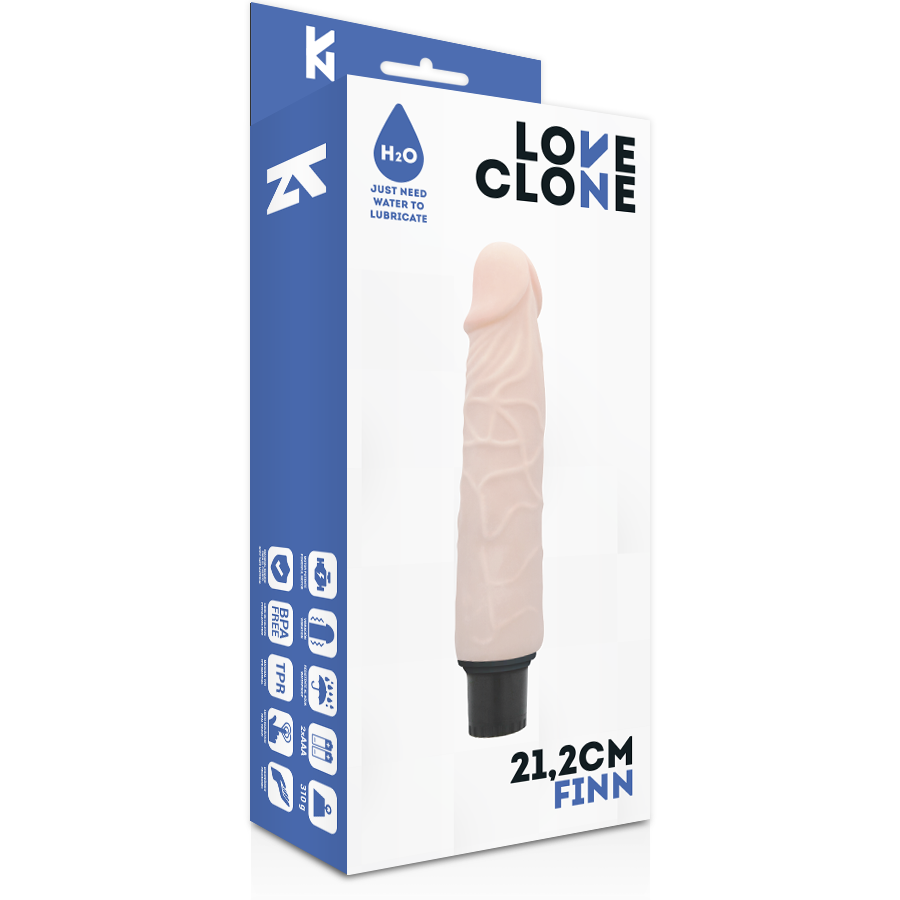 Loveclone - Vibratore Autolubrificante Finn 21,2 Cm -O- 3,8 Cm