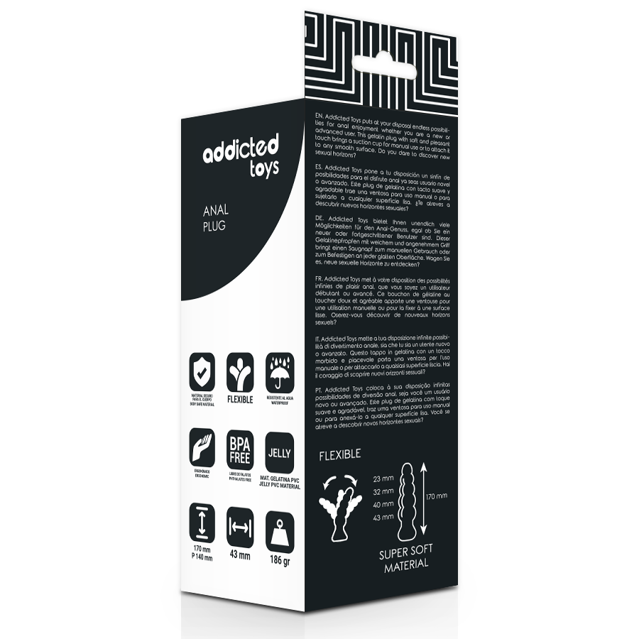 Addicted Toys - Plug Anale 17 Cm Nero