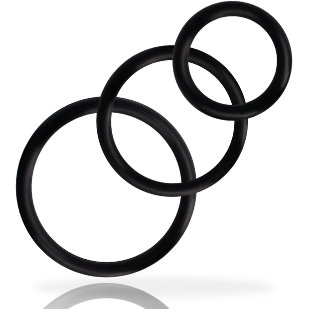 Addicted Toys - Set Di Anelli Per Pene Nero