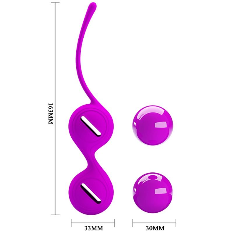 Health Kegel Sfere Allenamento Pavimento Pelvico in Silicone Lilla - immagine 4