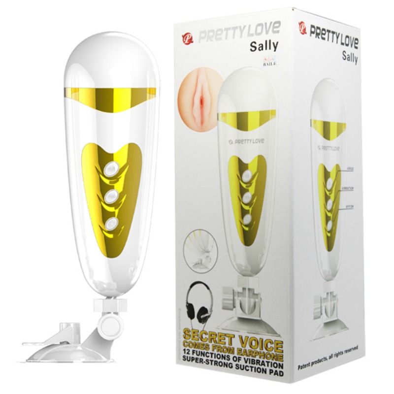 Masturbatore Maschile con Vibrazione e Suoni - Pretty Love