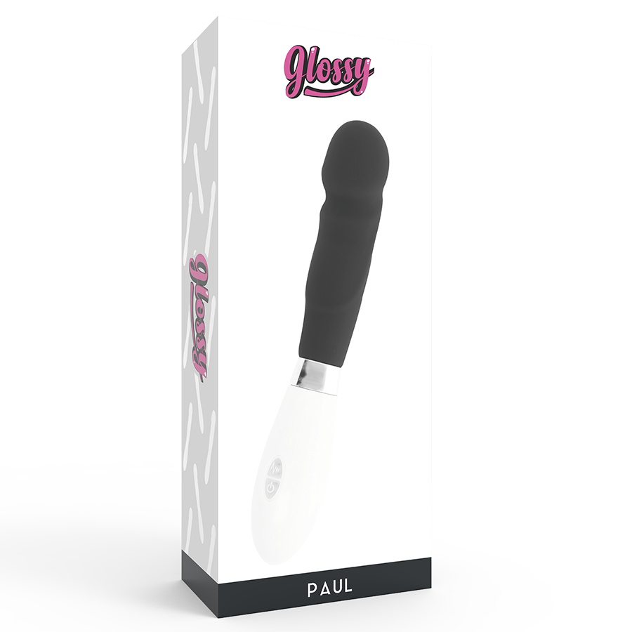 Glossy Paul Vibratore Punto G Ergonomico in Nero Premium - immagine 6