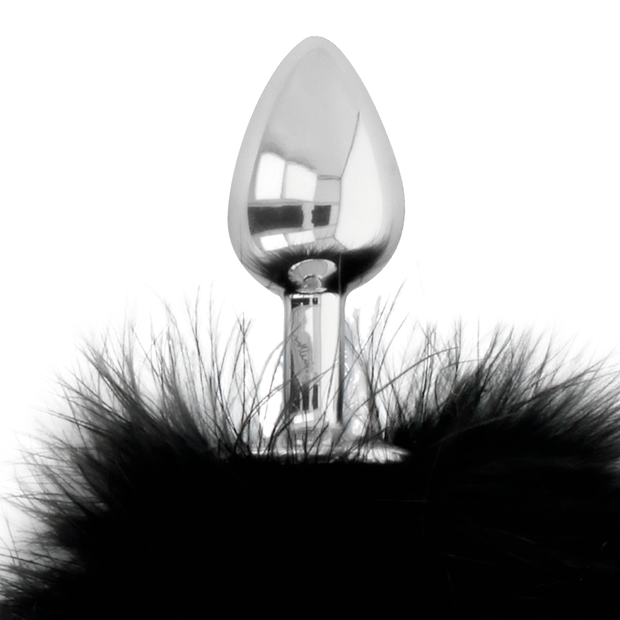 Darkness - Extra Anal Buttplug Con Coda Nero 7 Cm