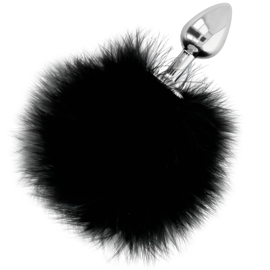 Darkness - Extra Anal Buttplug Con Coda Nero 7 Cm