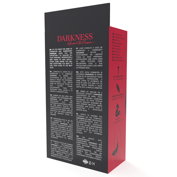 Darkness - Plug Anale Argento 8 Cm Con Coda Nera