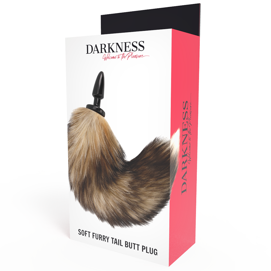 Darkness - Coda Naturale Con Tappo Anale In Silicone 10 Cm