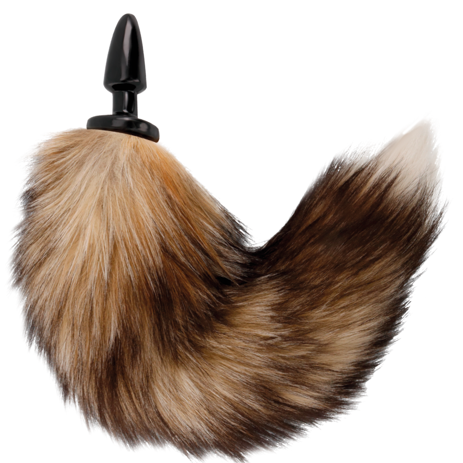 Darkness - Coda Naturale Con Tappo Anale In Silicone 10 Cm