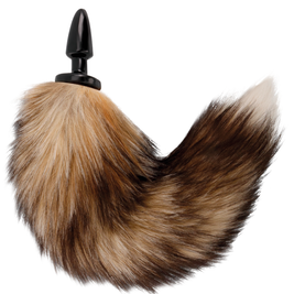 Darkness - Coda Naturale Con Tappo Anale In Silicone 10 Cm