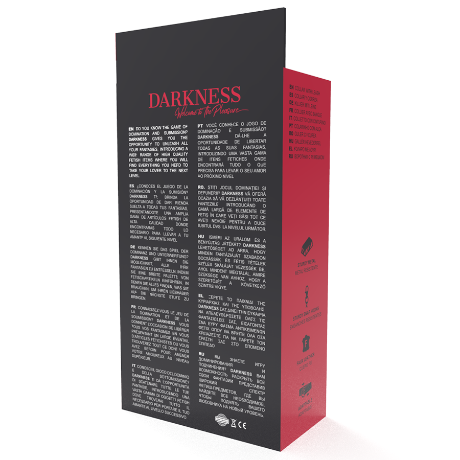 Darkness - Collana Posturale Con Catena In Pelle