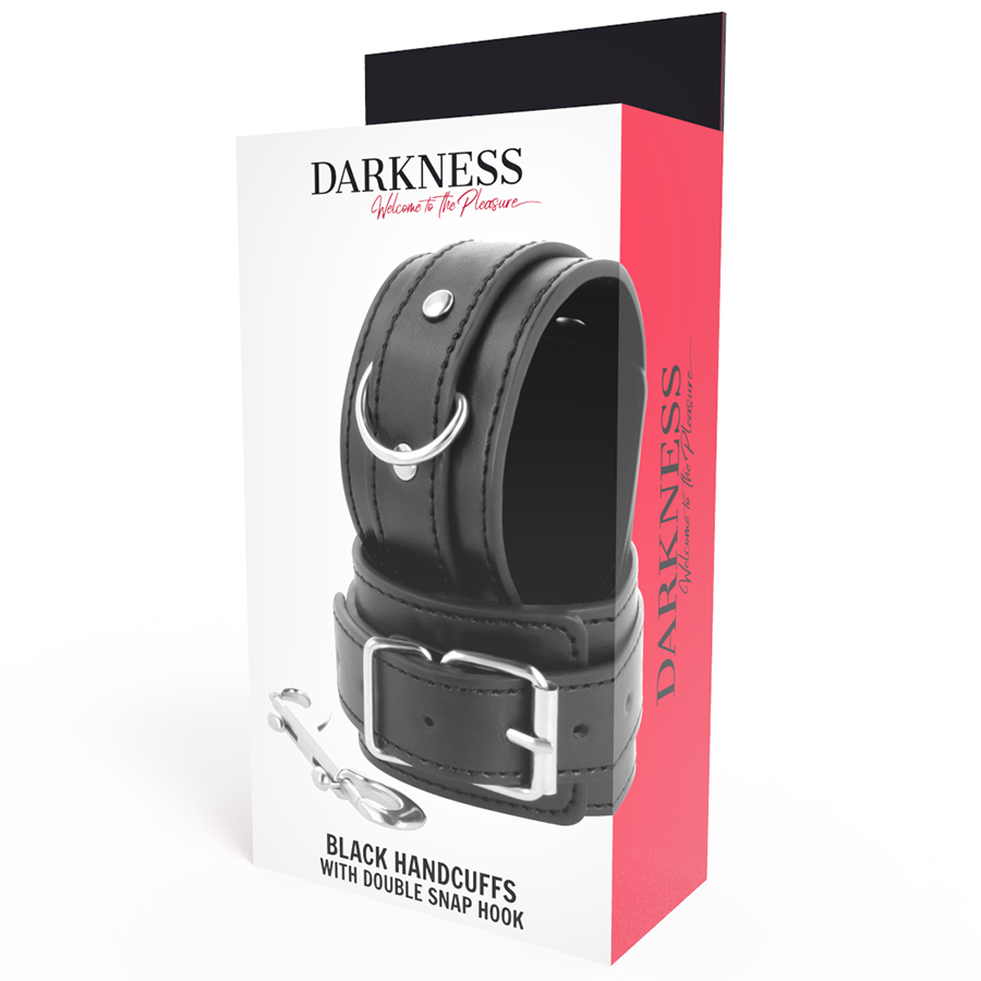 Darkness - Manette Nere Regolabili Con Doppio Nastro Di Rinforzo