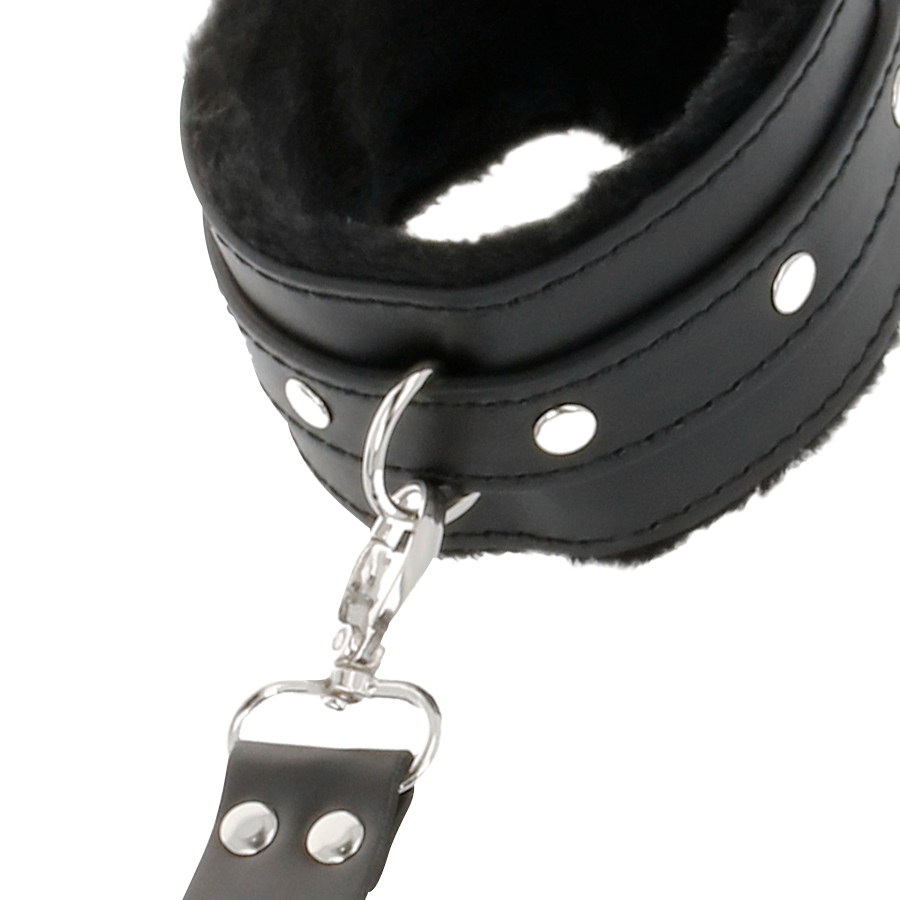 Oscurità - Manette In Cuoio Per Piedi E Mani Nere