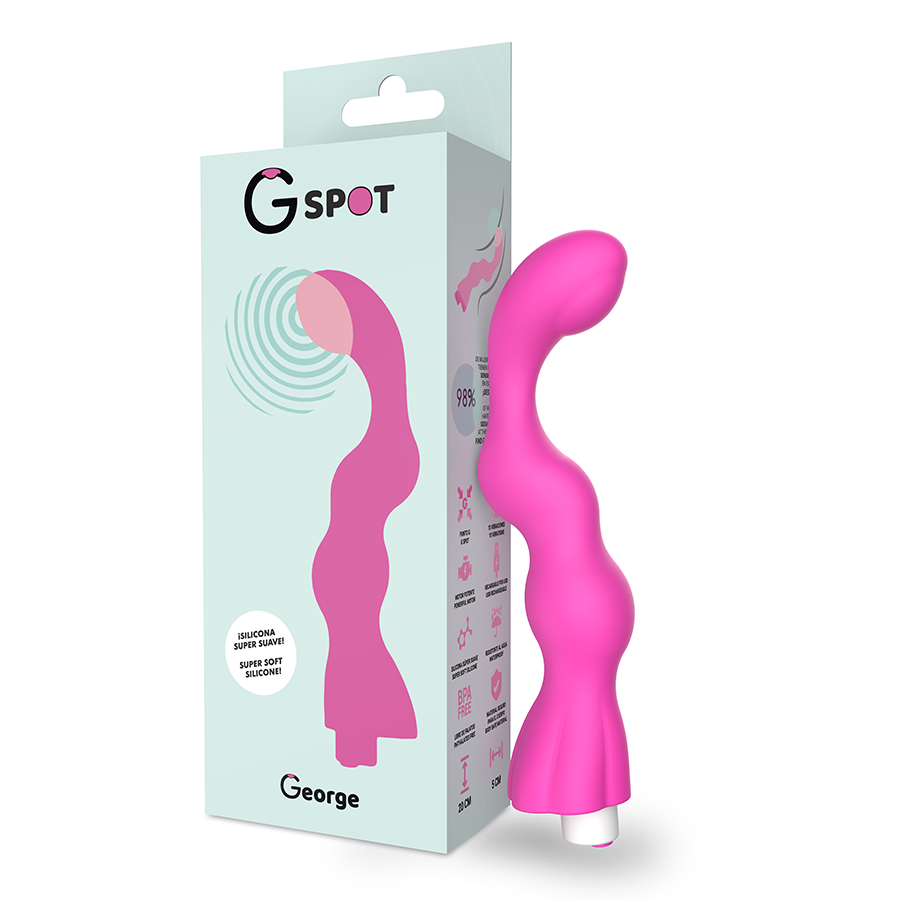 G-Spot George Vibratore in Silicone Rosa Premium Body-Safe