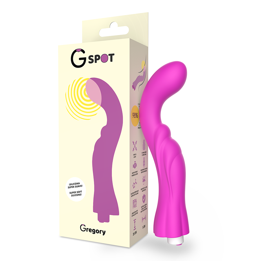 Vibratore Punto G Gregory in Silicone Viola - Design Ergonomico