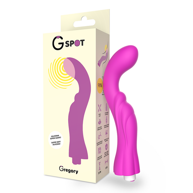 Vibratore Punto G Gregory in Silicone Viola - Design Ergonomico