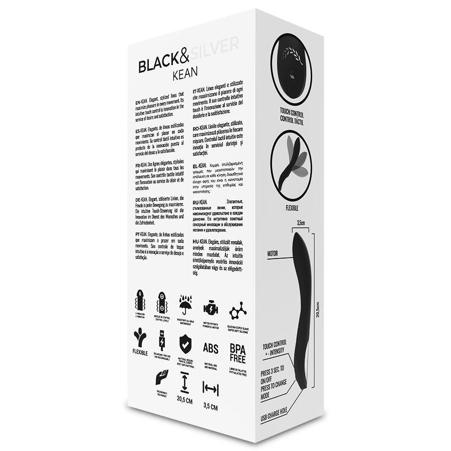 Black&Silver Kean Vibratore Touch Control Punto G Premium - immagine 10