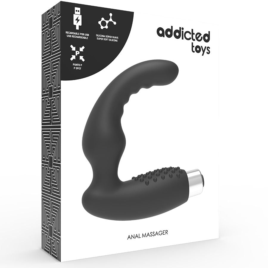 Addicted Toys - Vibratore Prostatico Ricaricabile Modello 2 - Nero