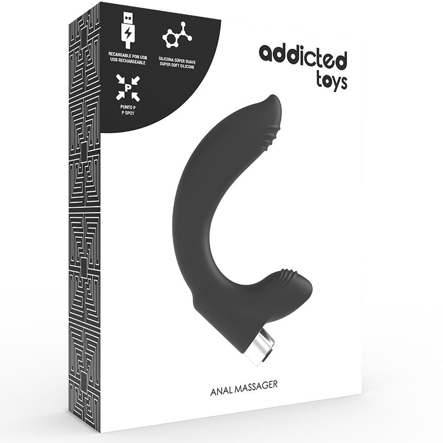 Addicted Toys - Vibratore Prostatico Ricaricabile Modello 7 - Nero