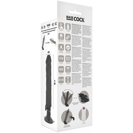 BASECOCK - VIBRATORE REALISTICO TELECOMANDO NERO 21 CM -O- 4 CM
