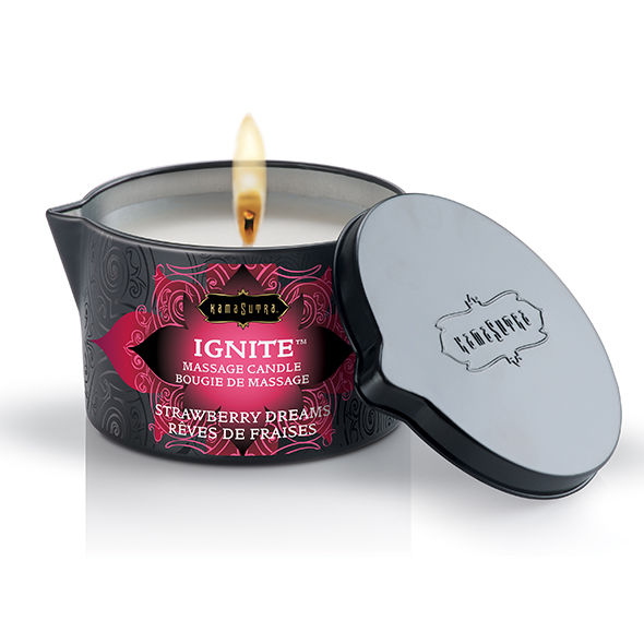 Kamasutra Candela da Massaggio Strawberry Dreams 170g Body-Safe - immagine 2