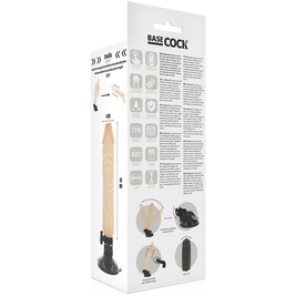 BASECOCK - VIBRATORE REALISTICO TELECOMANDO NERO 20 CM -O- 4 CM