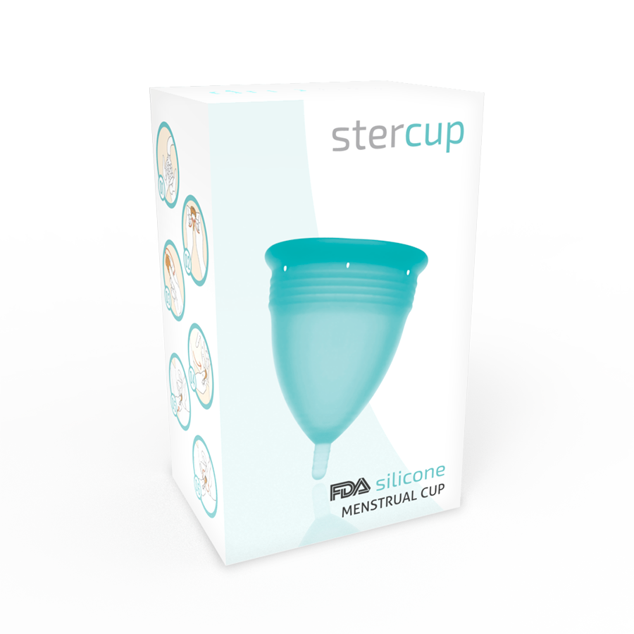 Stercup - Coppa Mestruale In Silicone Fda Acquamarina - Taglia S