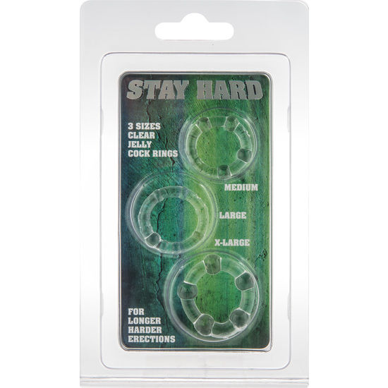 Seven Creations - Set Di Tre Anelli Per Pene Trasparenti