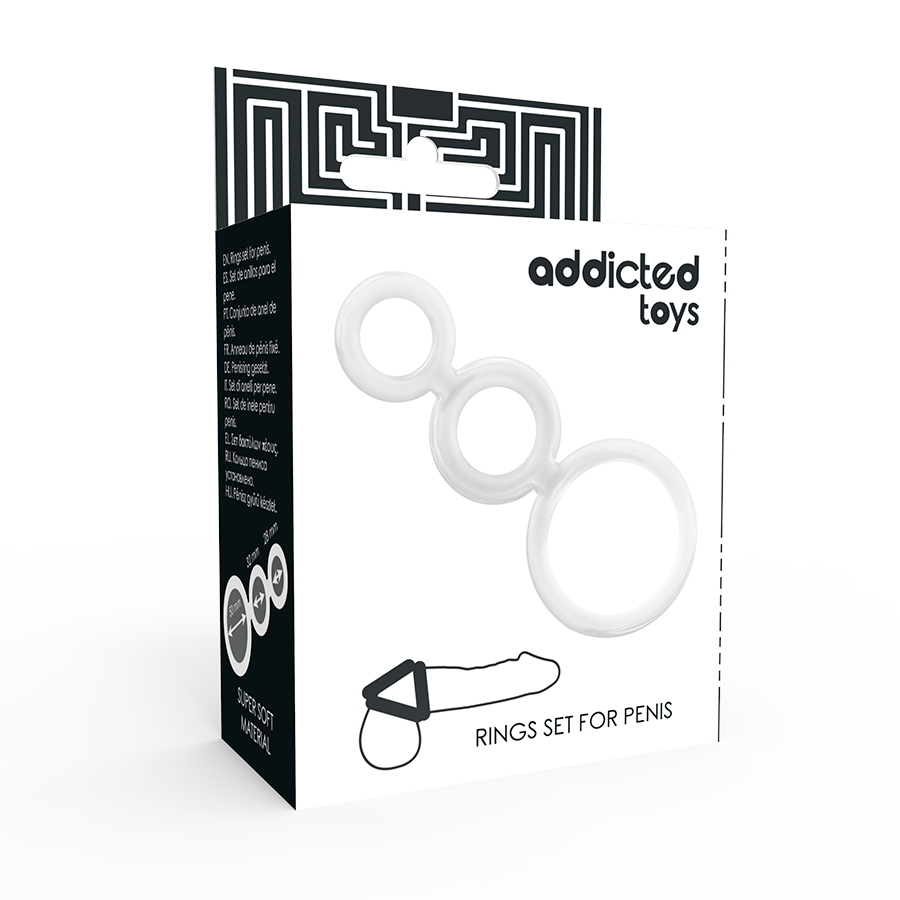 Addicted Toys - Set Di Anelli Per Pene Trasparenti