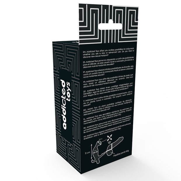 Addicted Toys - Plug Anale Con Doppio Anello Per Il Pene E Testicoli Nero