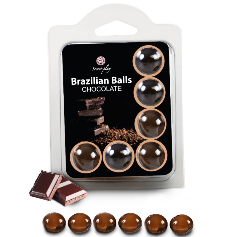 SecretPlay Set 6 Palline Effervescenti al Cioccolato Body-Safe